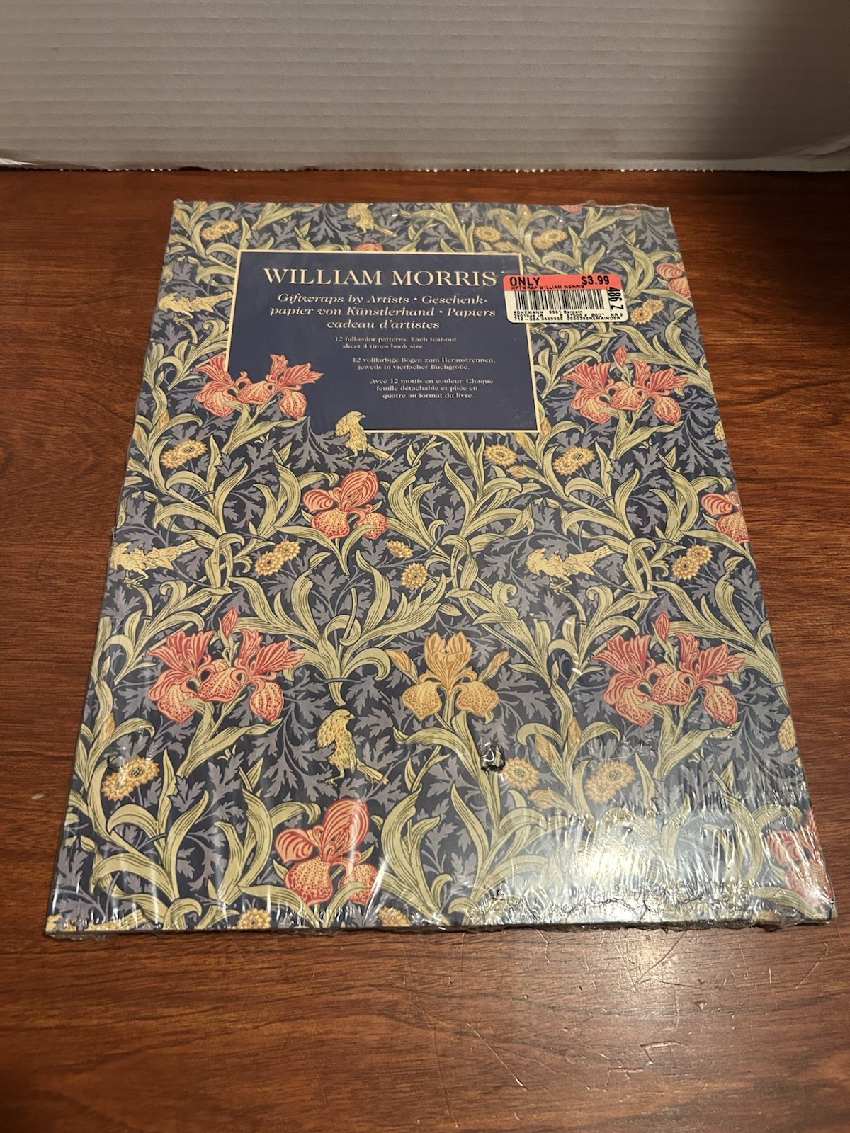 William Morris Giftwraps By Artists 12 Full-Color Patterns Tear-Out Sheets