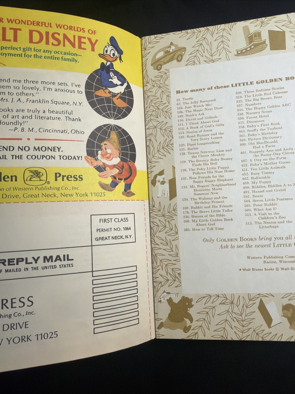 Vintage A Little Golden Book Disney’s Pinocchio 1978 .59 D100 #7471