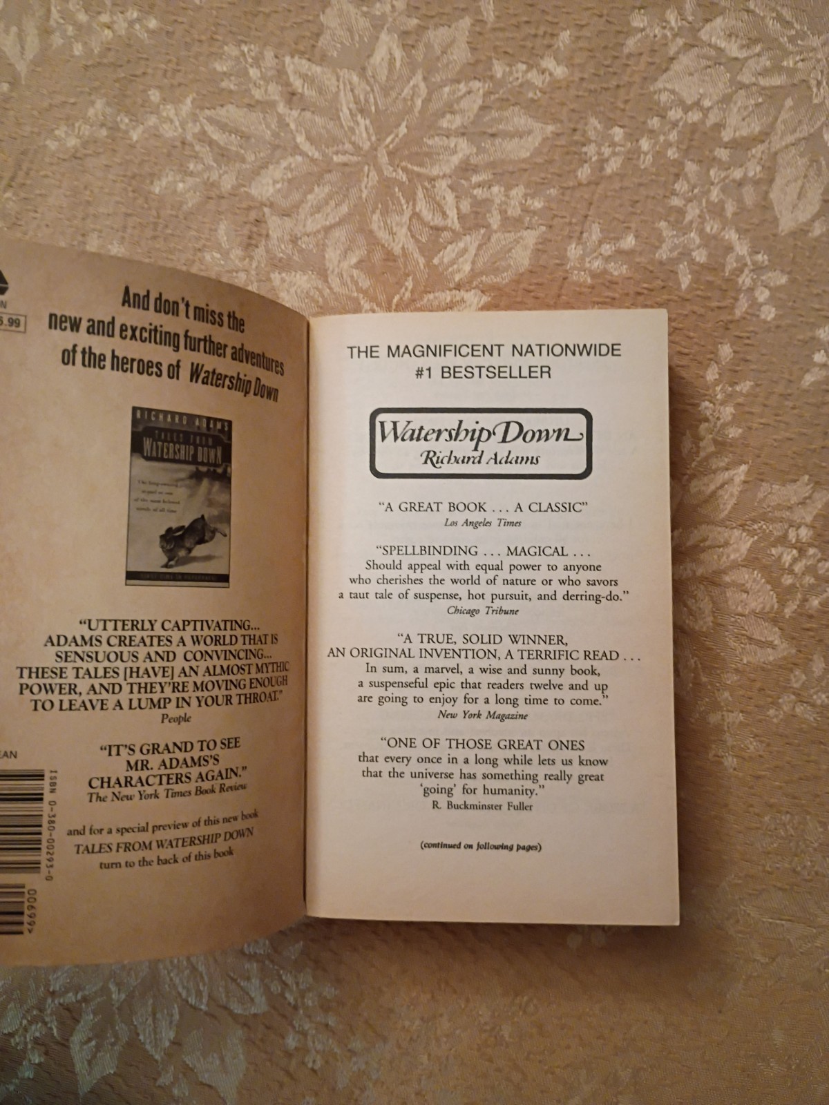 Watership Down Richard Adams 1996 Avon Classic Vintage Paperback Novel Book