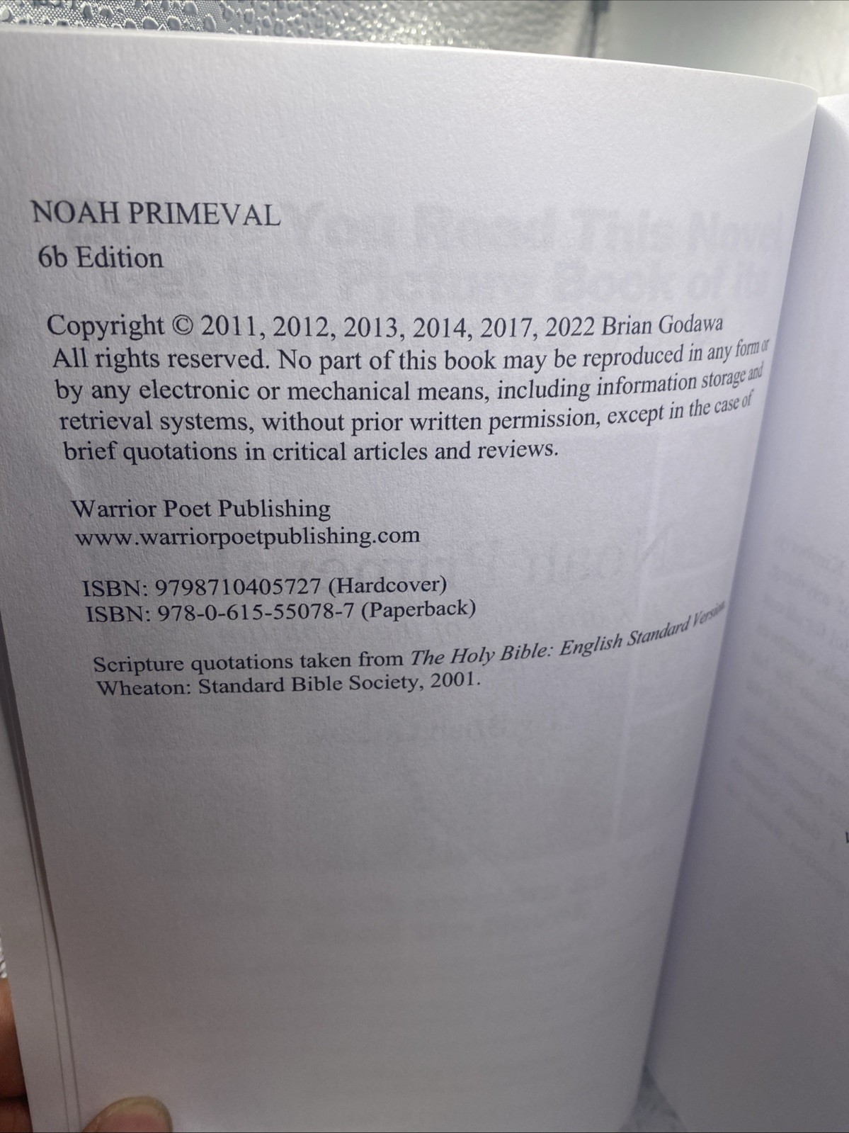 Noah Primeval Brian Godawa Chronicles of the Nephilim Book 1 Paperback Fiction