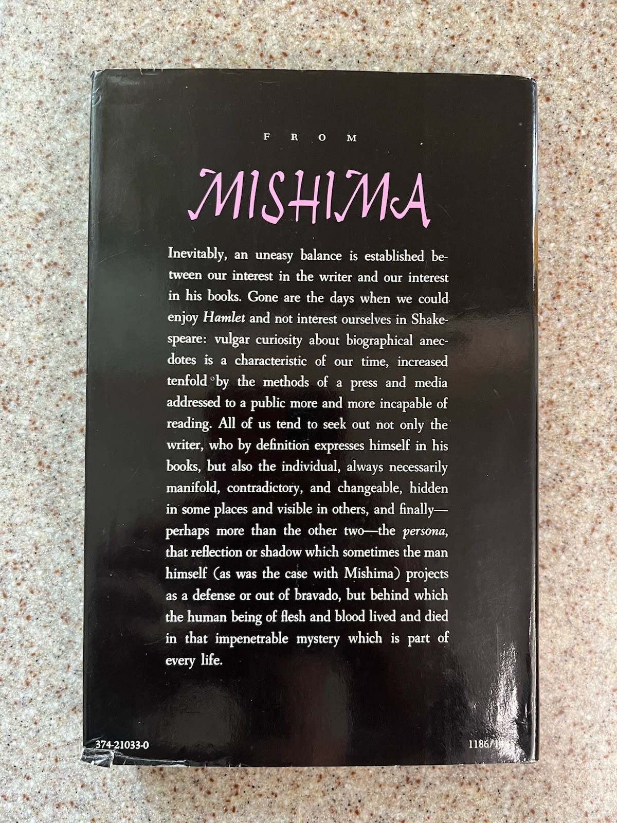 Mishima : A Vision of the Void Hardcover Marguerite Yourcenar 1st Ed
