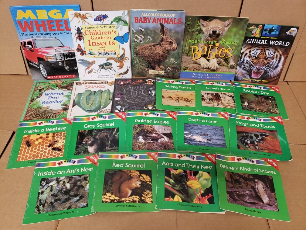 Lot of 10 Science Nature Experiment Animal Educational Learn Kid Child Books MIX