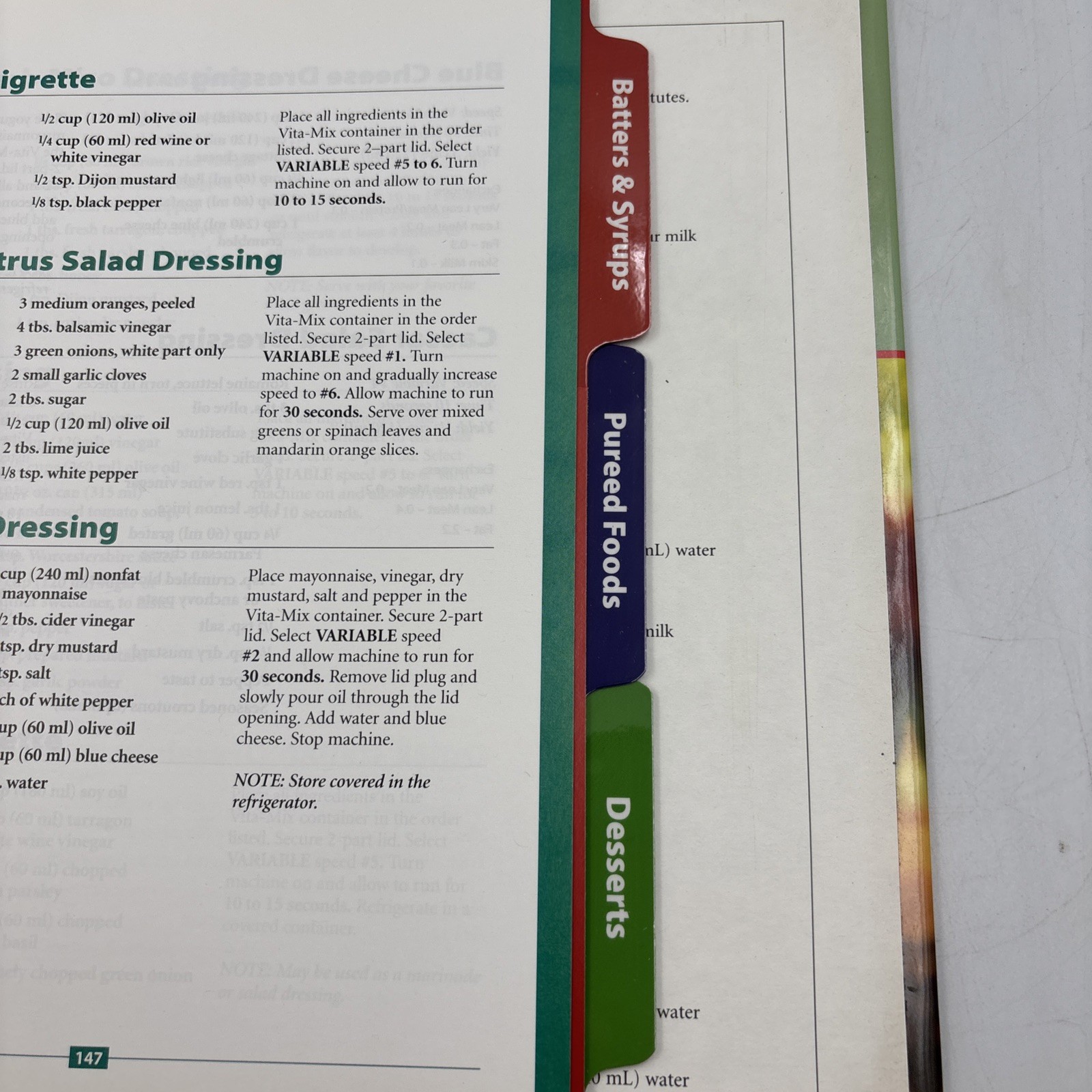 Vita Mix Whole Food Recipes For Better Living Cookbook Hardcover 3 Ring Binder