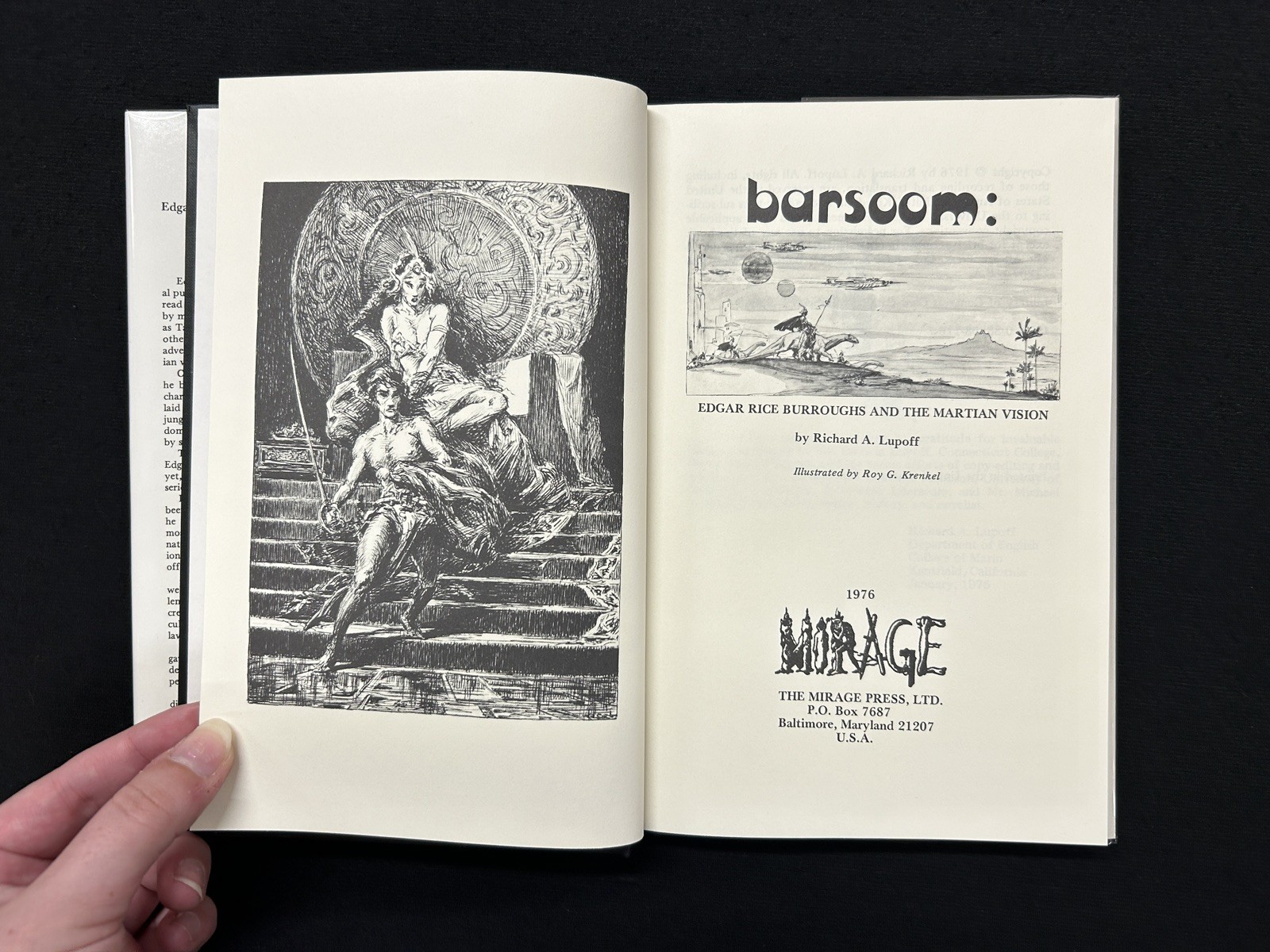 BARSOOM: Edgar Rice Burroughs and the Martian Vision Lupoff HCDJ limited 1st