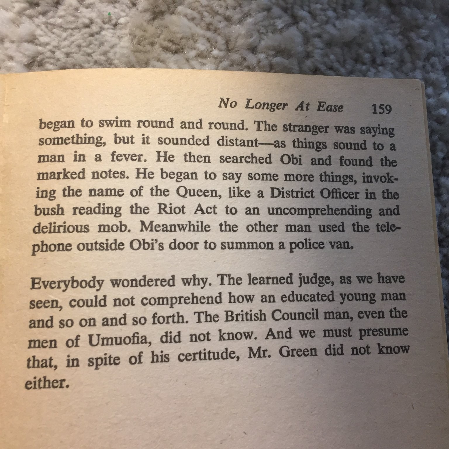 No Longer At Ease by Chinua Achebe 1985 First Fawcett Premier Edition Paperback