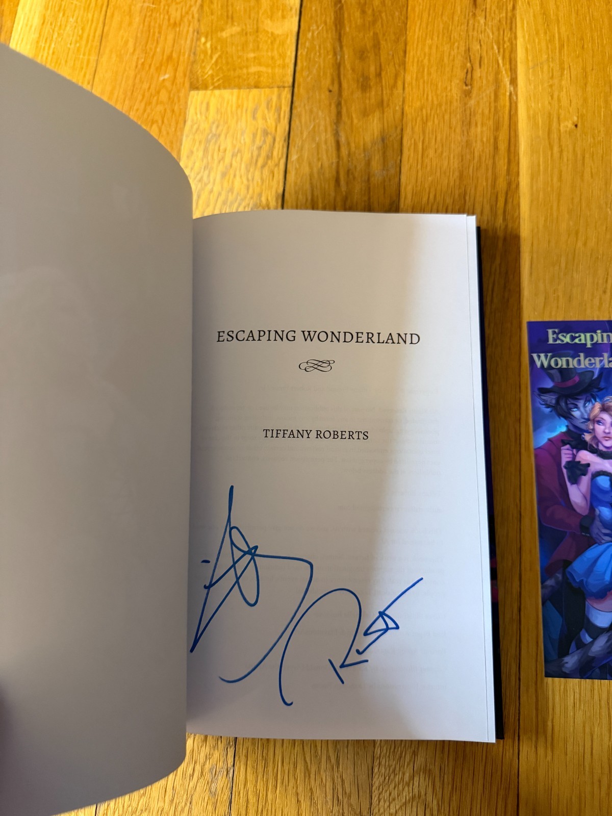 SIGNED Escaping Wonderland by Tiffany Roberts Signing Exclusive
