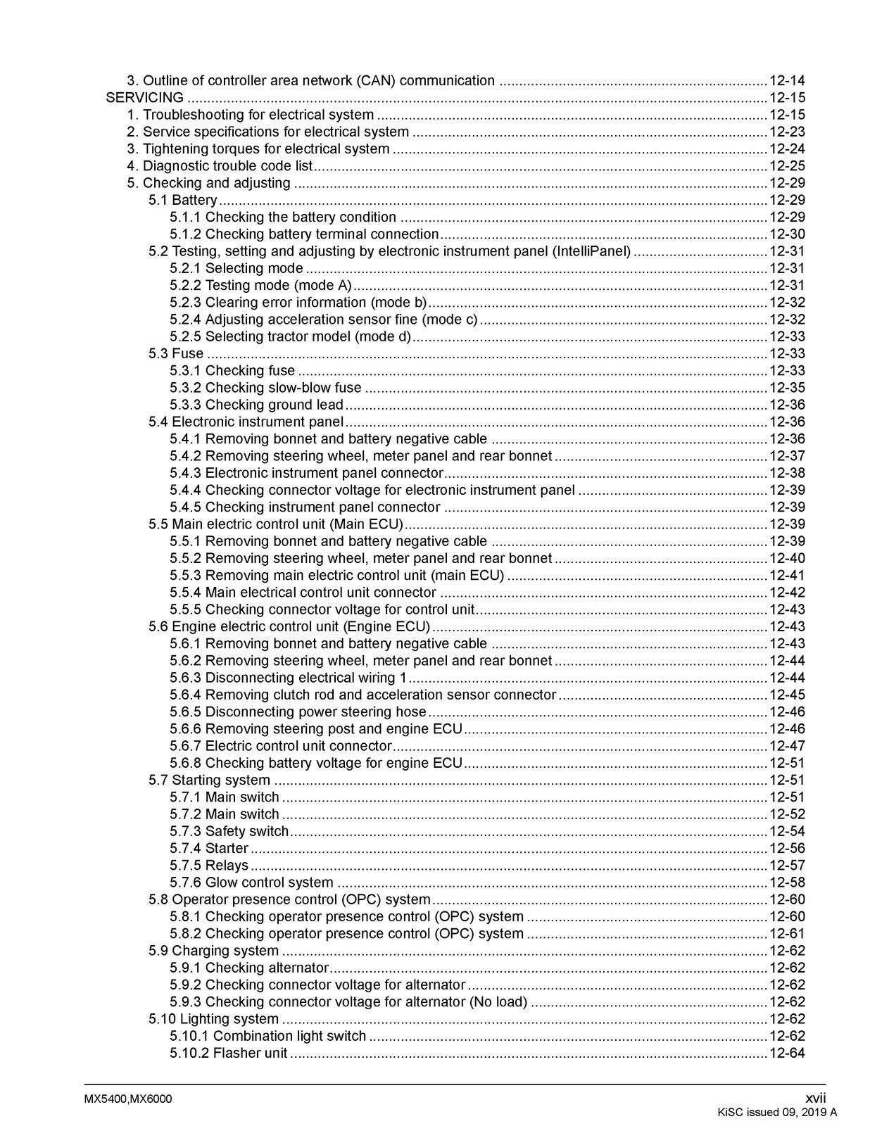 KUBOTA MX5400 MX6000 WORKSHOP MANUAL WSM, BOUND, COVERS, XL FOLDOUT PAGES!