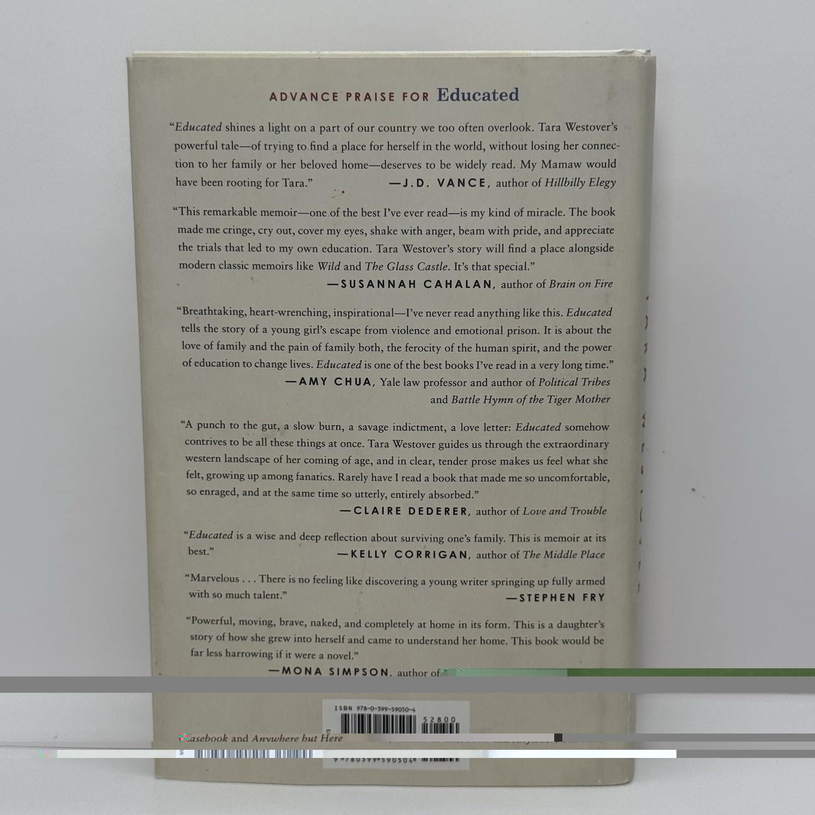 Tara Westover EDUCATED a Memoir 1st Edition 1st Print HCDJ