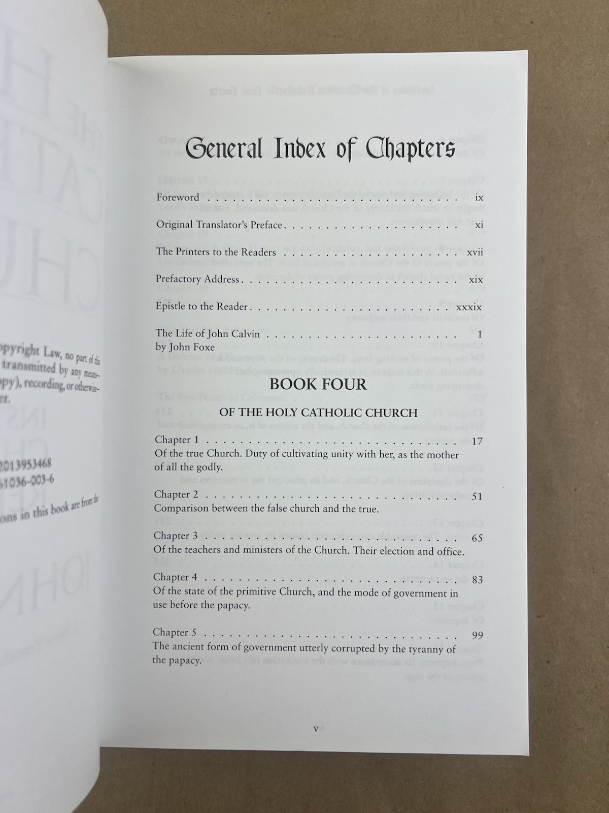 Holy Catholic Church; John Calvin, Bridge Logos, 2010, Beveridge Translation