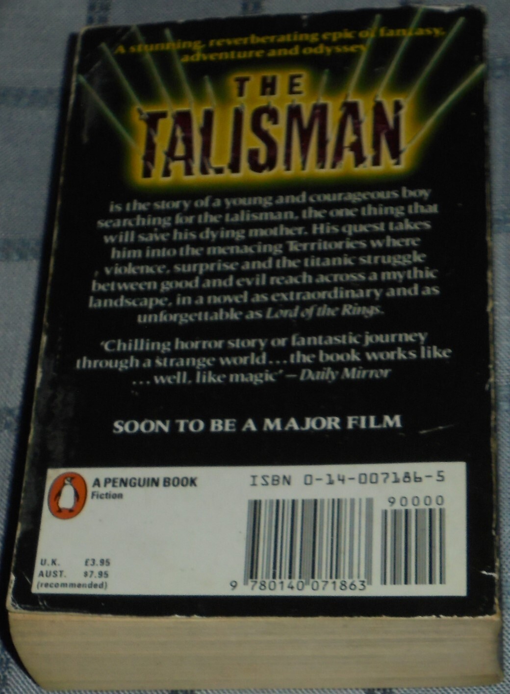 STEPHEN KING THE TALISMAN BOOK 1985 RARE 784 PAGES