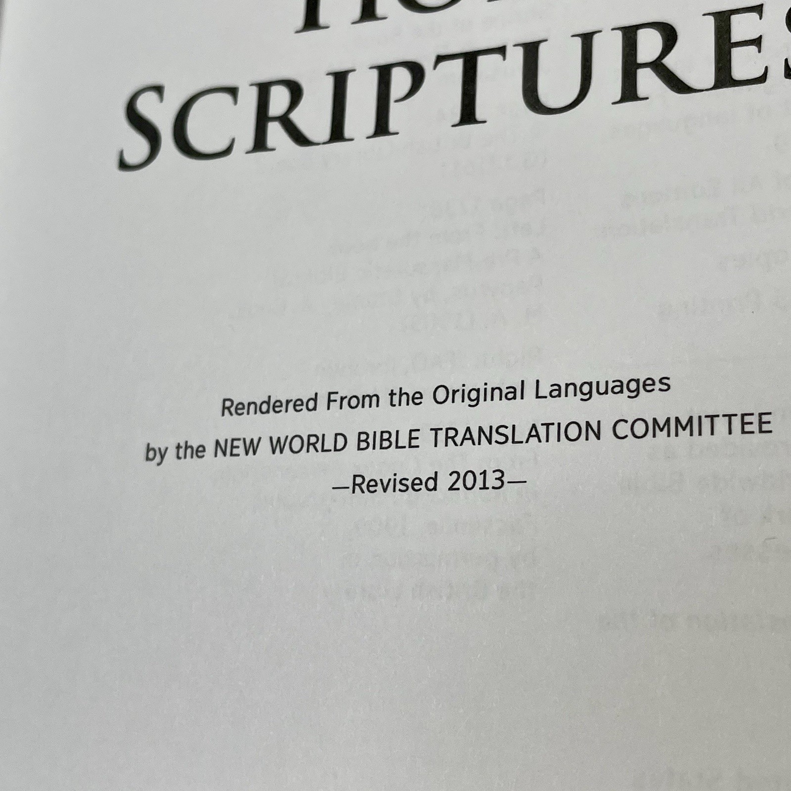 2013 New World Translation Of The Holy Scriptures – Watch Tower Bible Society