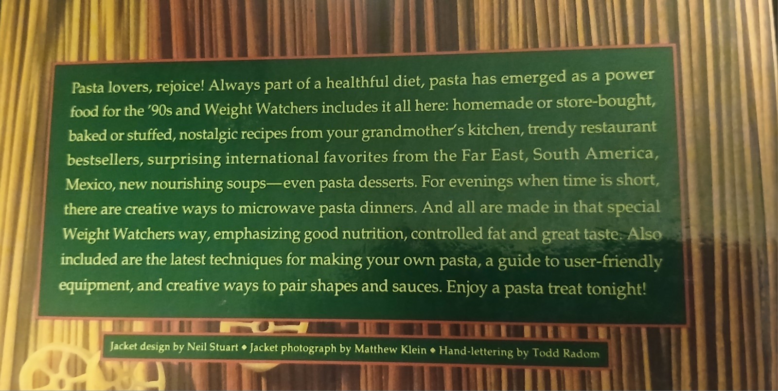 Slim Ways with Pasta: From the Kitchens of Weight Watchers by Inc. Staff