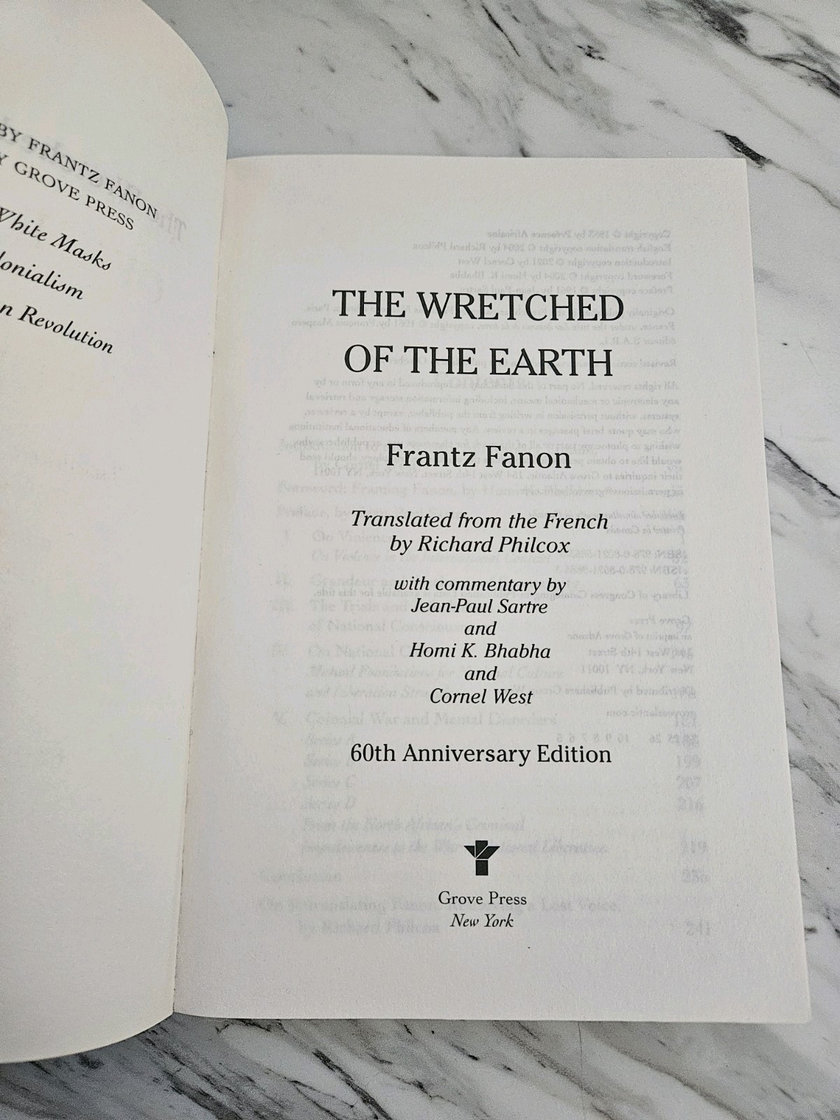 Frantz Fanon The Wretched of the Earth Grove Press 60th Anniv Ed PB