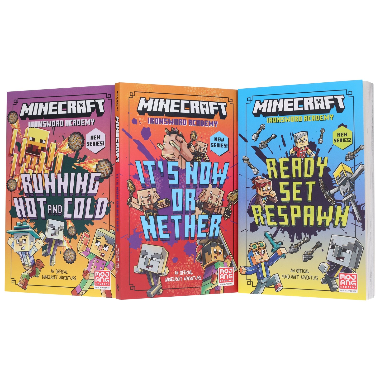 Minecraft Ironsword Academy Series by Mojang AB 3 Books – Ages 6-9 – Paperback