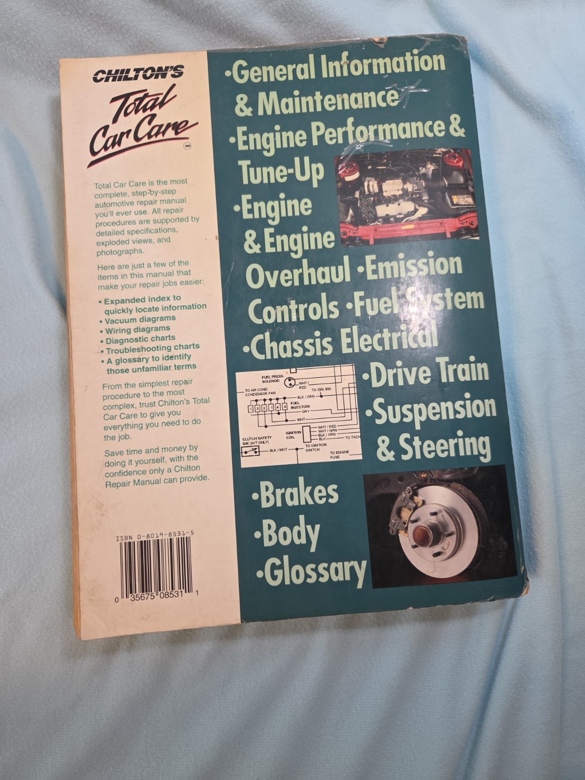 Chilton’s General Motors Chevy Full Size Cars 1979-89 Repair Manual 8531