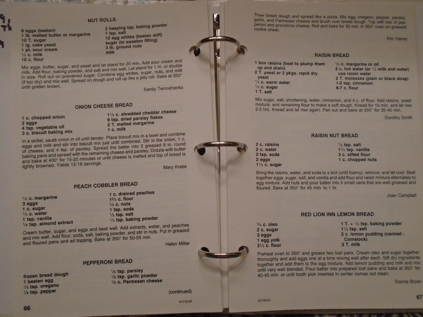 St Alphonsus Catholic Church COOKBOOK 2001 Boyers, Pennsylvania