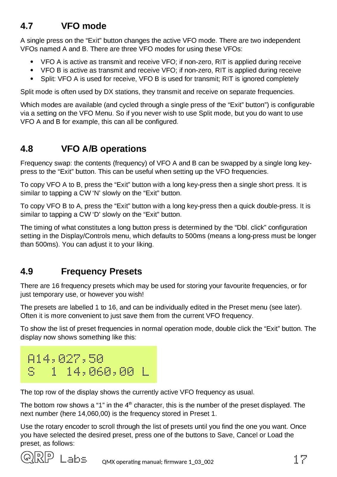 QRP LABS QMX Multimode Transceiver Operating Manual – WIRE BOUND – TOUGH COVERS