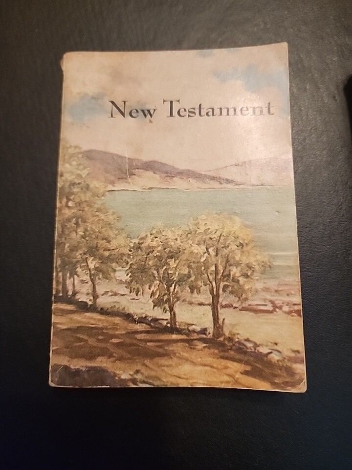 2 Vintage Pocket Size Bible New Testament American Bible Society & Gideons 1950s