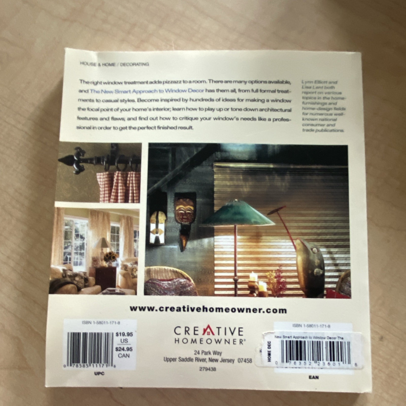 New Smart Approach to Window Decor by Lynn Elliott & Lisa Lent, PB