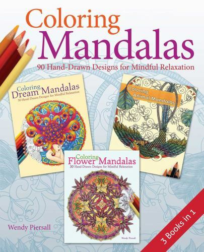 Coloring Mandalas 3-in-1 Pack: 90 Hand-Drawn Designs for Mindful Relaxation – Pi