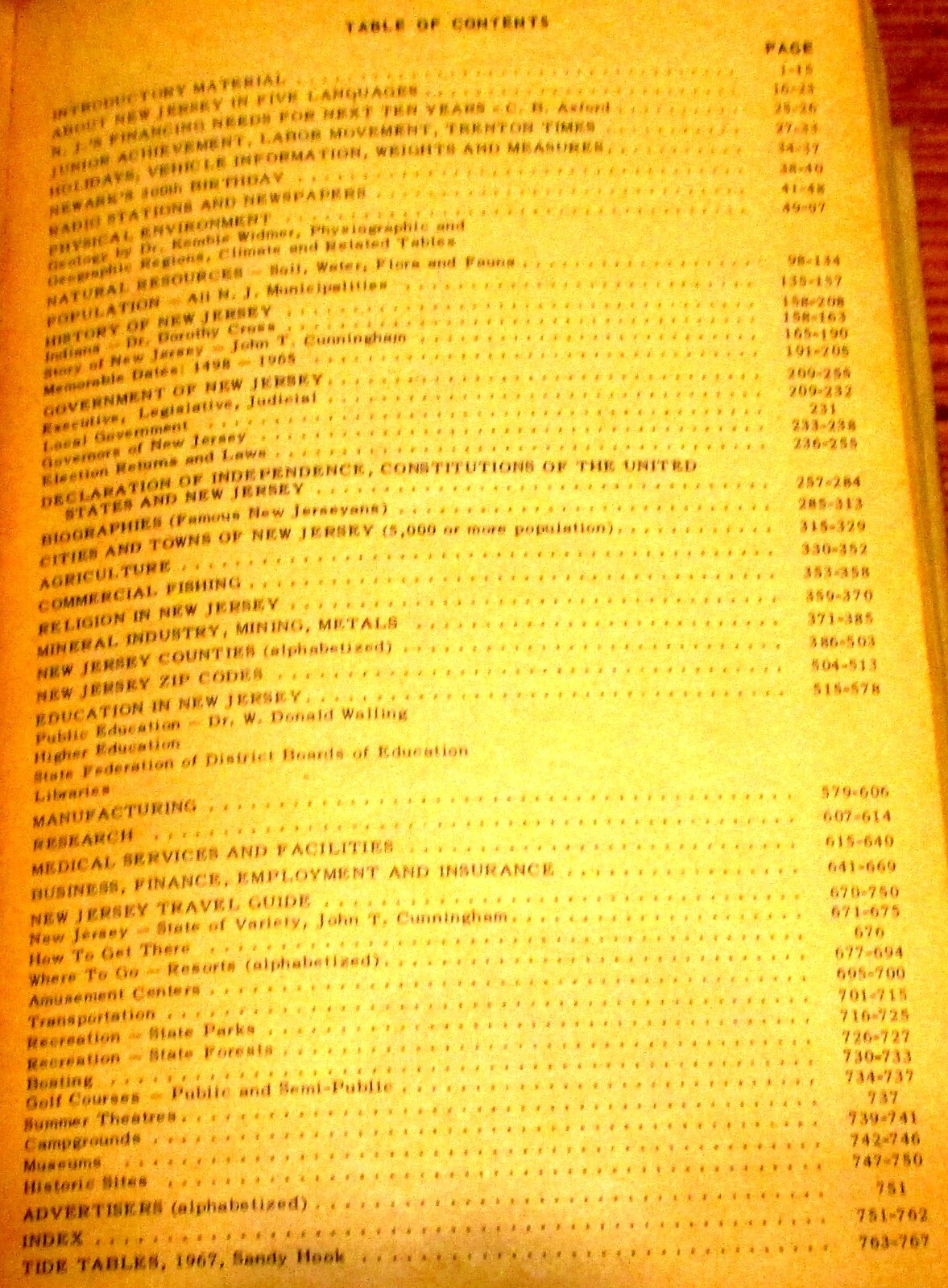 The New Jersey Almanac 1966–1967 Hardcover Book 768 Pages NICE!!