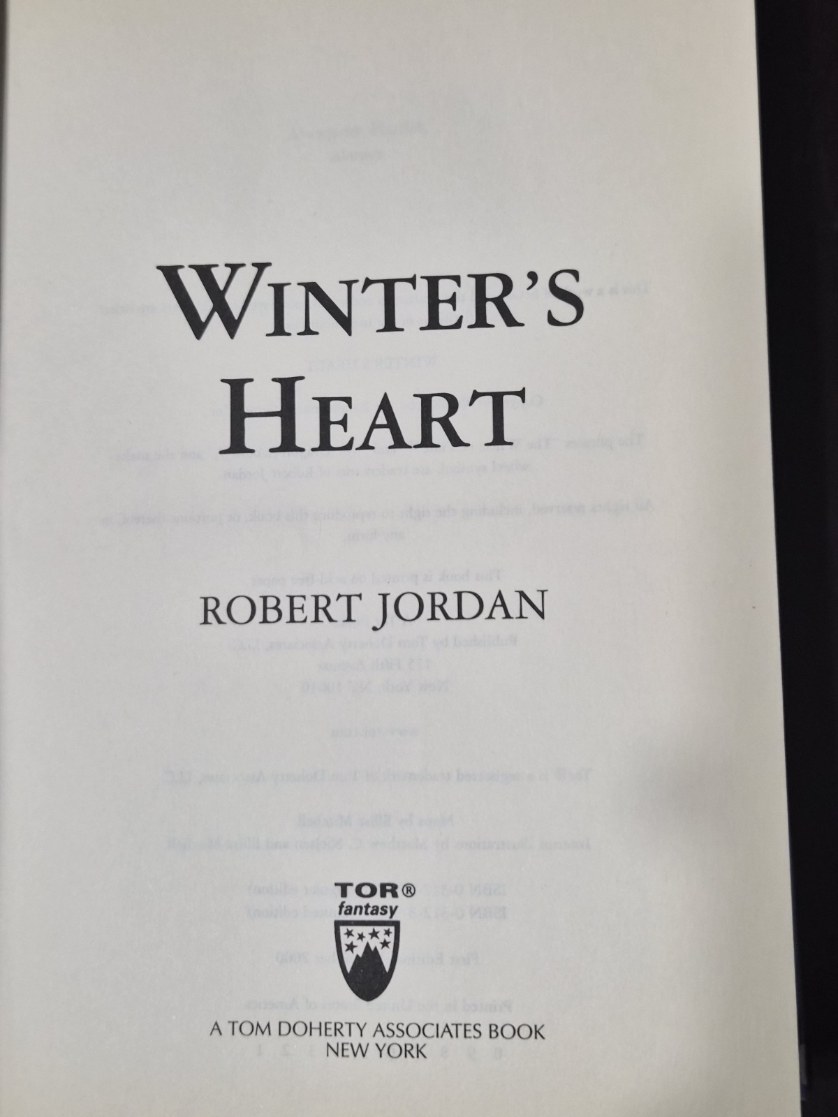 Robert Jordan Wheel Of Time Winter Crossroads Knife 1st 1st 2000-05 VG HCDDJ LN