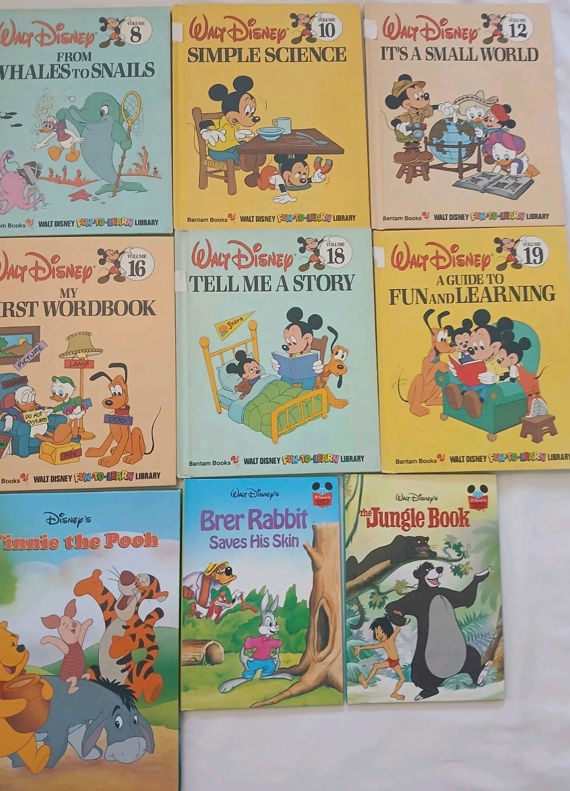 Disney Kids Book Lot 15 Fun-To-Learn Library and Storybooks Mixed Set