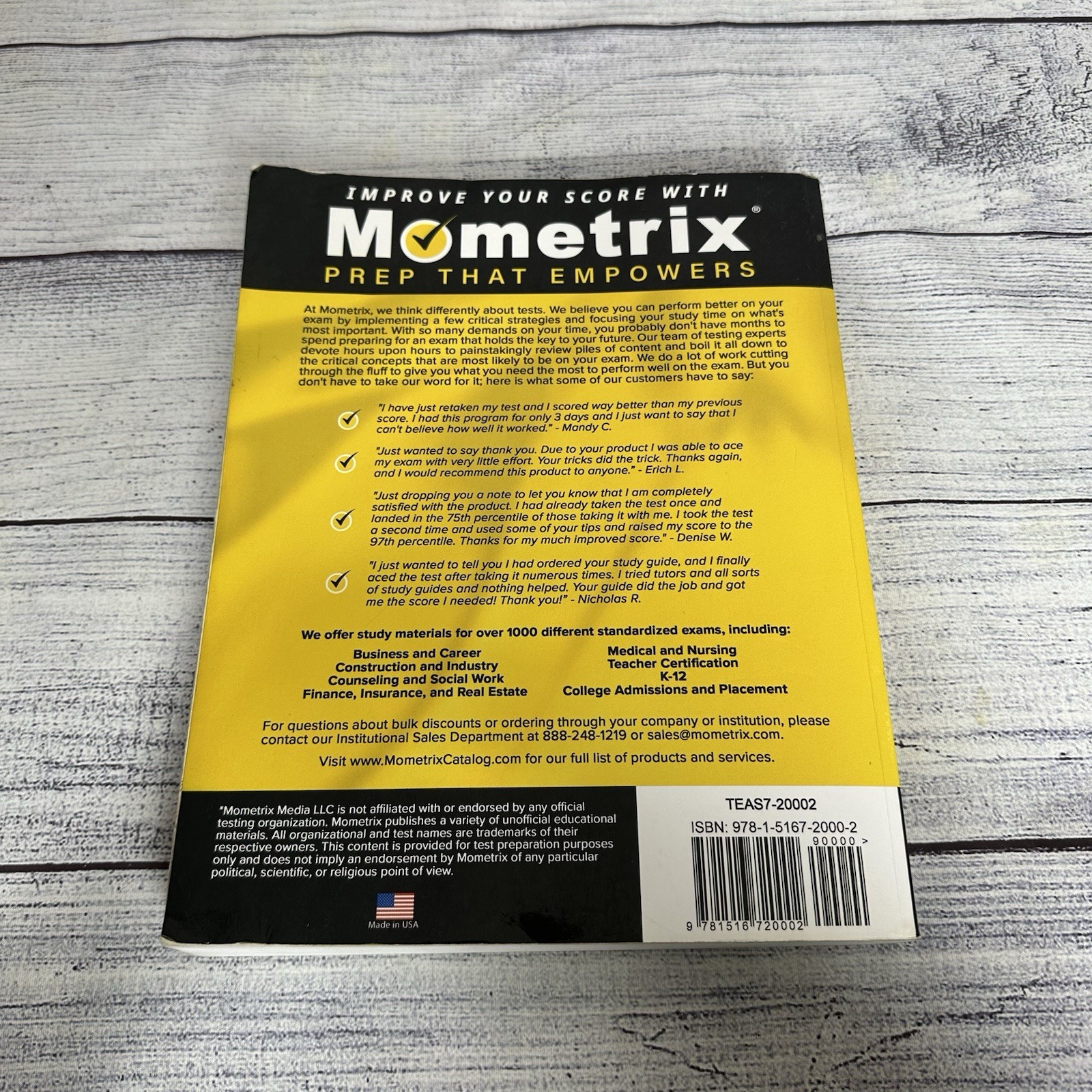 ATI TEAS 7 Secrets Study Guide Mometrix Test Preparation Paperback – Acceptable