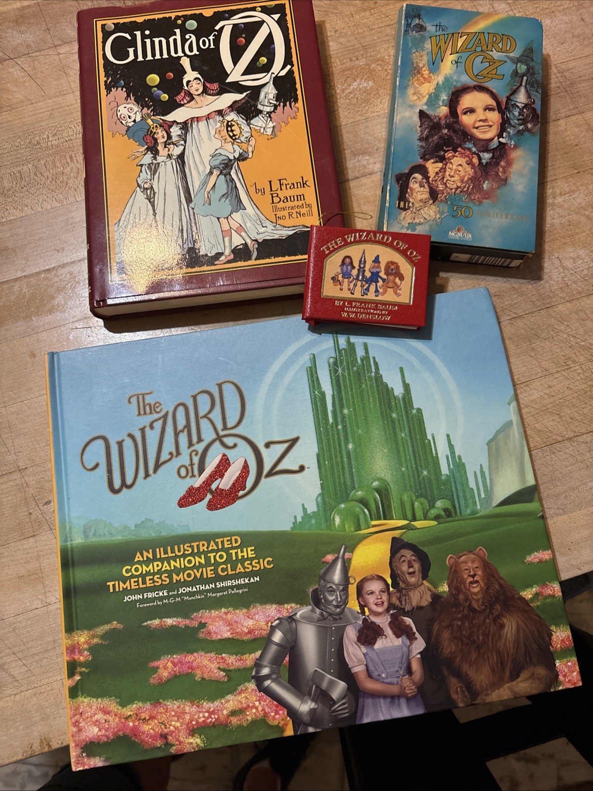 wizard of oz book lot. and vHS movie 50 anniversary.