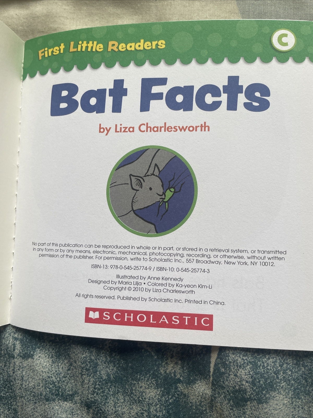 FIRST LITTLE READERS, LIZ CHARLESWORTH, BAT FACTS, 14 by 14CM