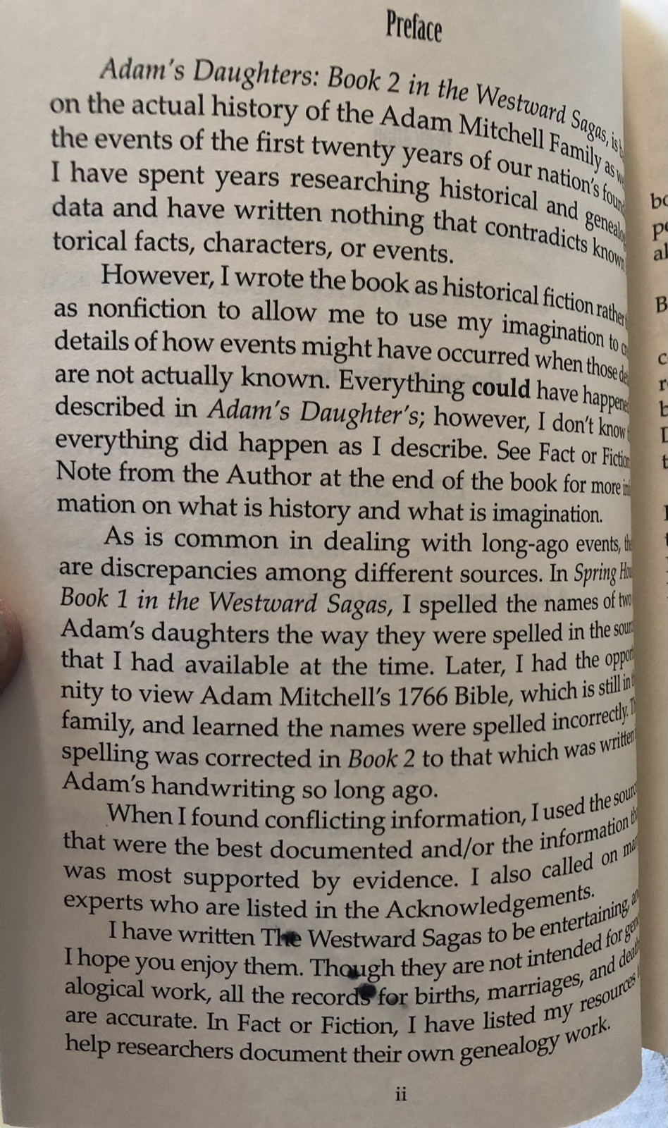 SIGNED! Adam’s Daughters : Book 2 in the Westward Sagas by David Bowles (2009)