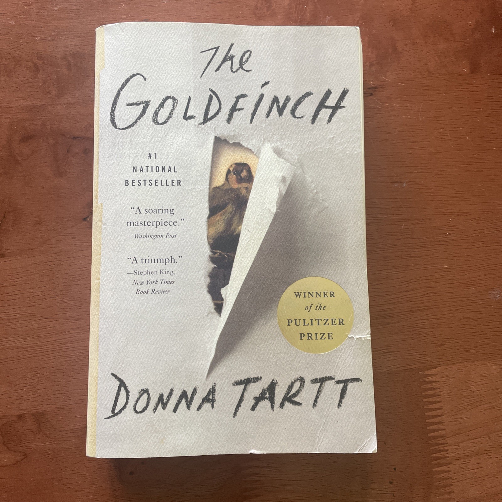 The Goldfinch Pulitzer Prize for Fiction, Donna Tartt, Paperback