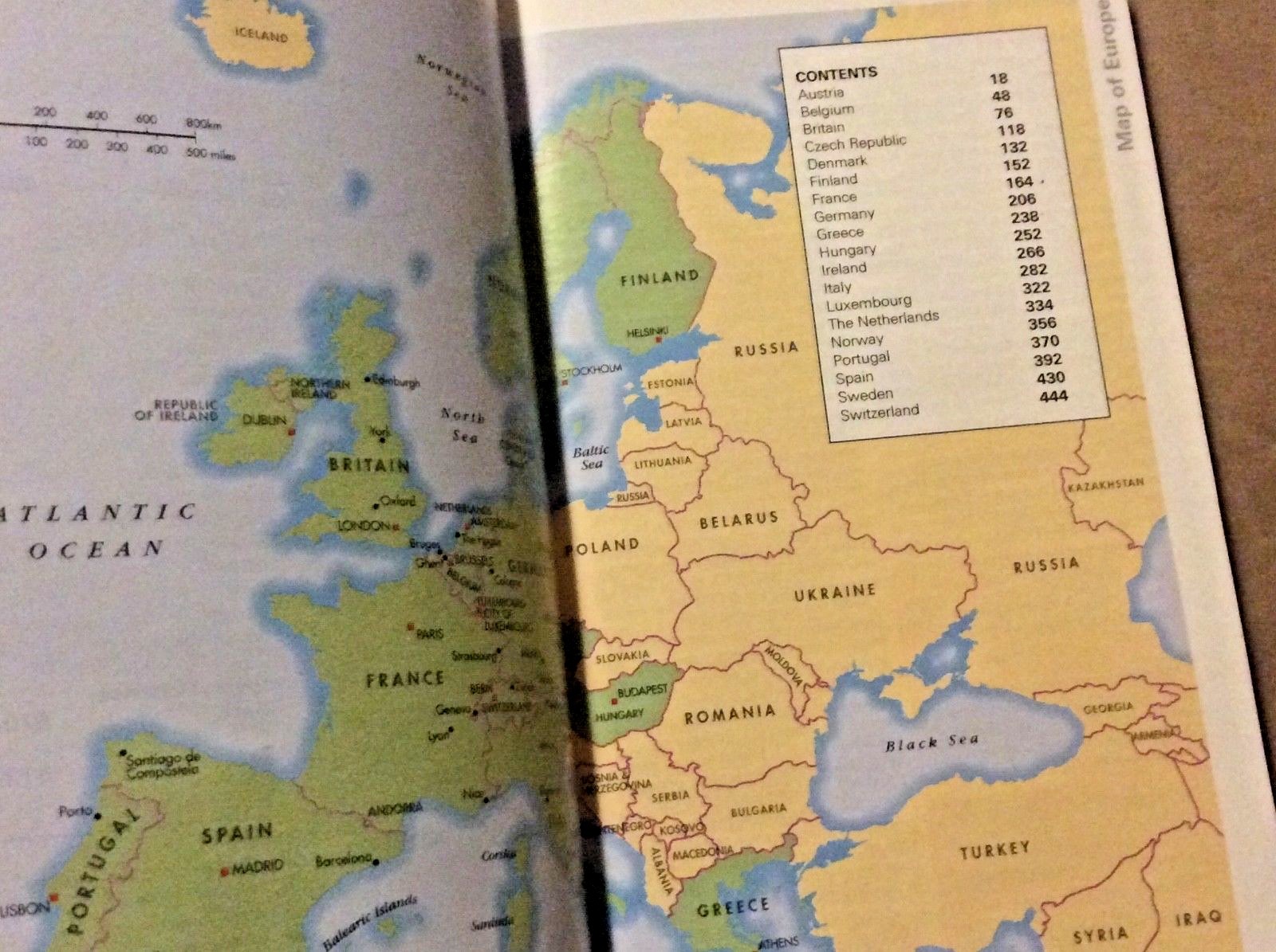 EUROPE TRAVEL BOOK 576 PAGES 19 EDITION