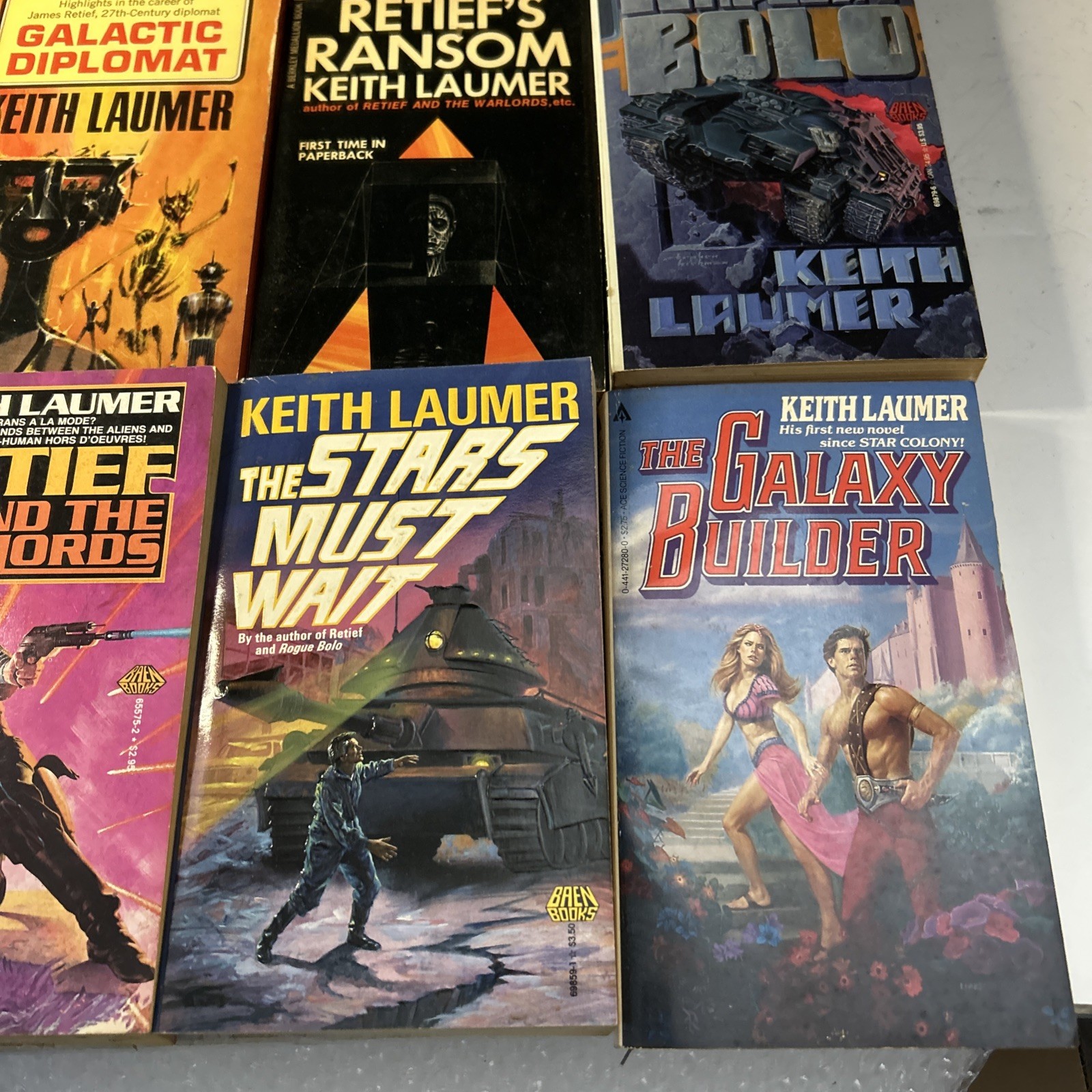 Keith Laumer Vintage Sci Fi PB Book Lot of 12 Vintage 1960s-1980s Very Good Cond