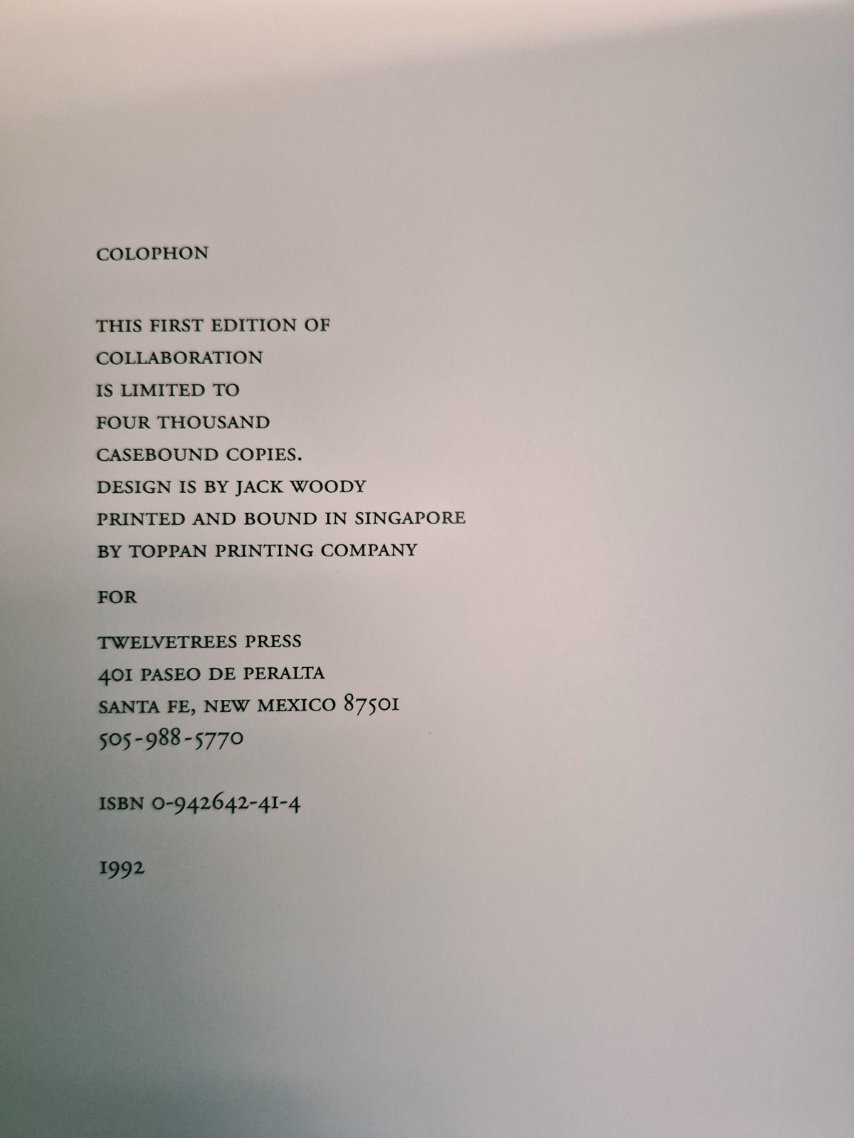 Collaboration: The Photographs of Paul Cadmus HC 1st 1992 Twelvetrees Press