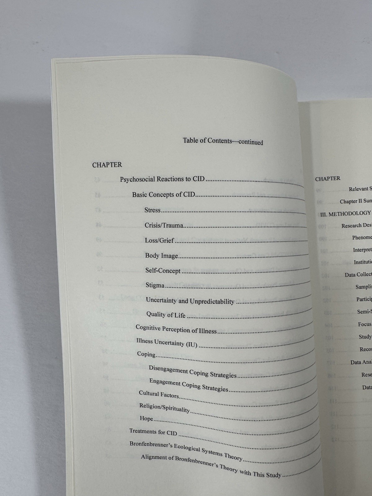 A Phenomenology Study Exploring Mental Health and Psychosocial Adaptation to