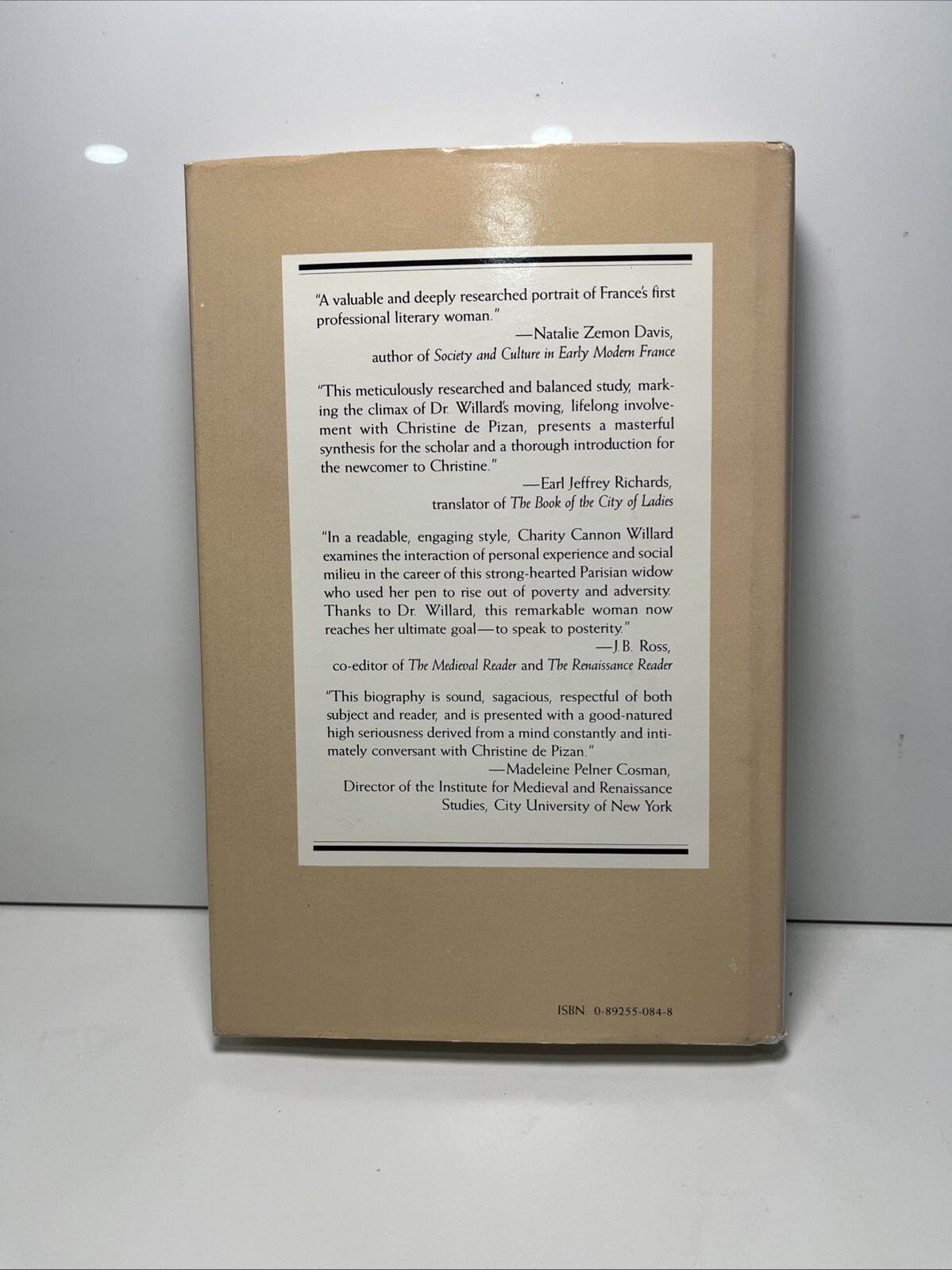 Christine De Pizan: Her Life and Works A Biography By Willard, Charity Cannon