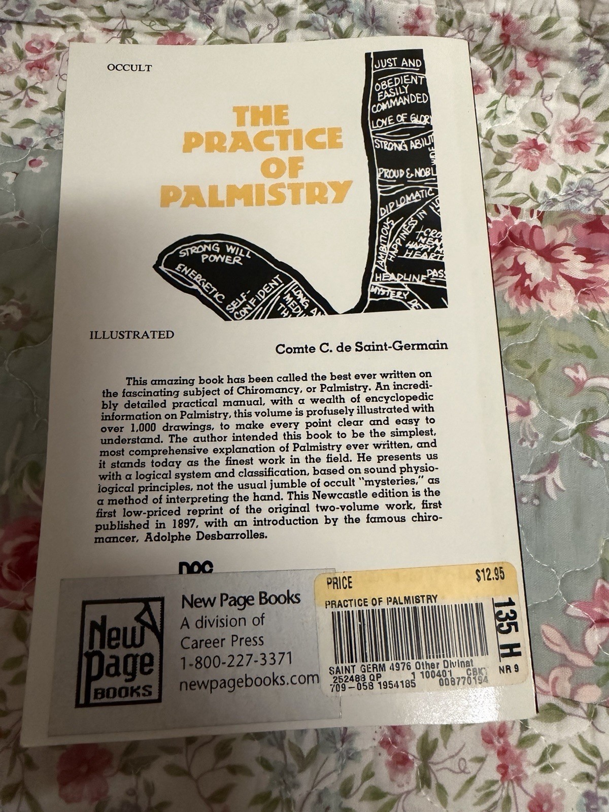 Practice of Palmistry by Comte C. De Saint-Germain (1973, Trade Paperback)