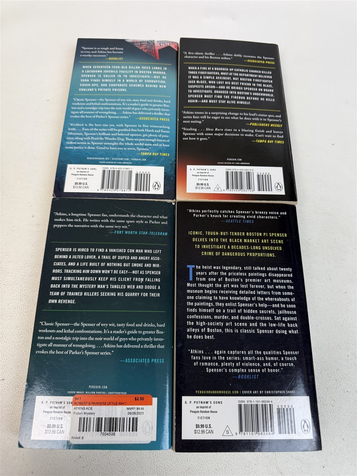 Robert B Parker Lot 49 ALL SPENSER Novels Godwulf Manuscript to Bye Bye Baby