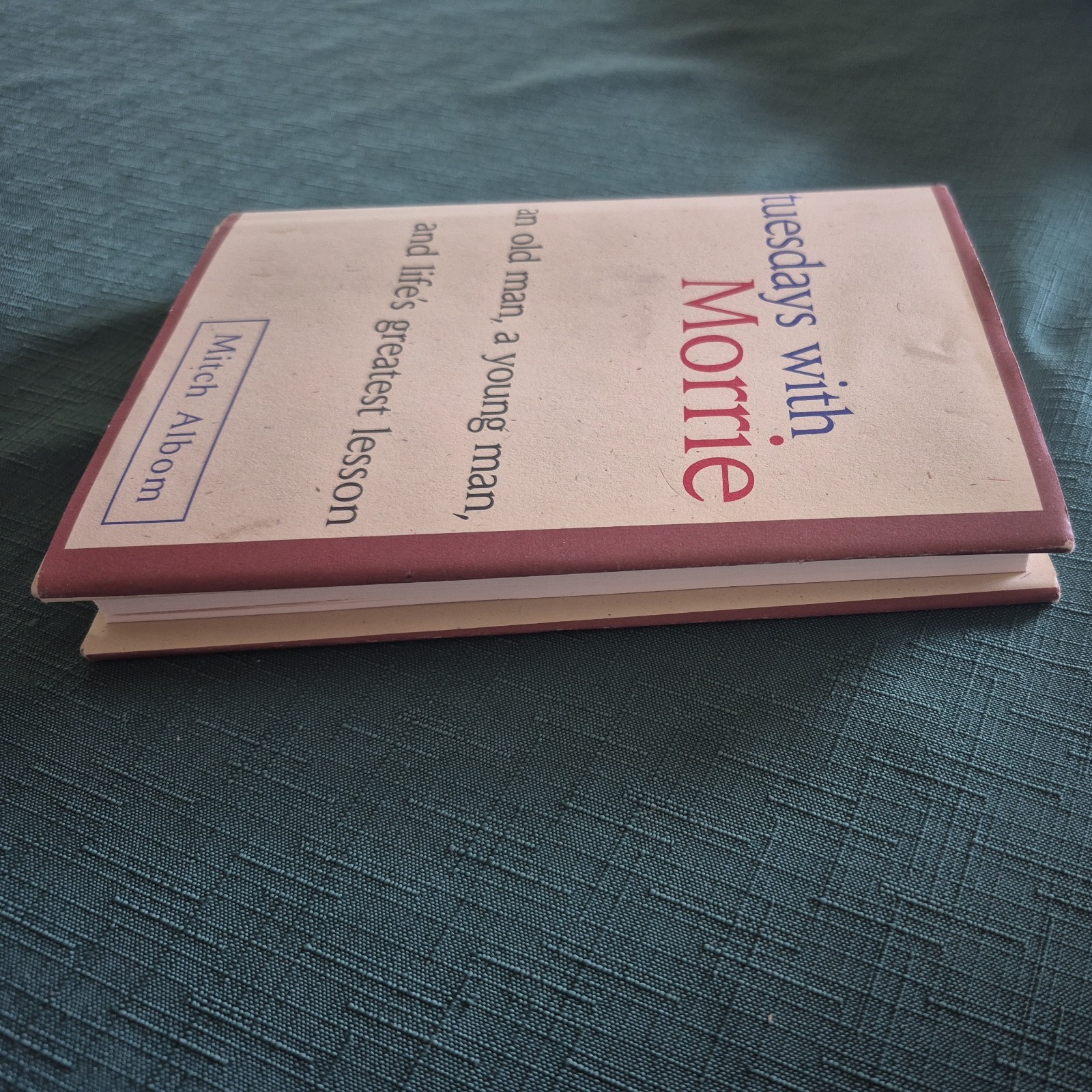 Tuesdays with Morrie by Mitch Albom, (1997, hardcover) VG/VG, SIGNED!!!