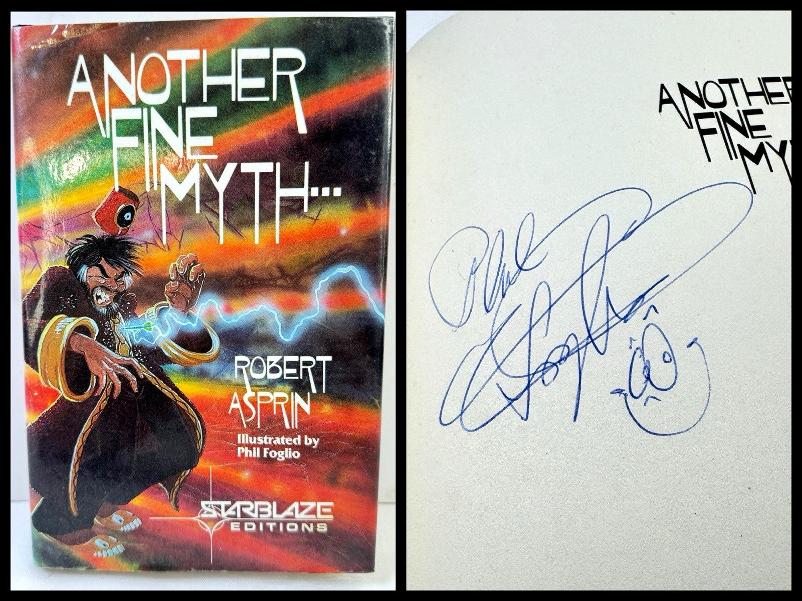Another Fine Myth Robert Asprin SIGNED 1st Ed 1st Print Starblaze 1978 Foglio