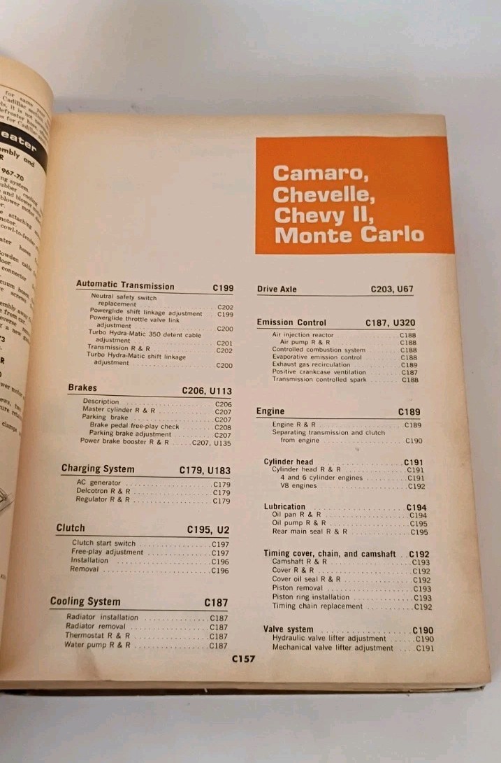 Chilton’s Auto Repair Manual Book; American Cars from 1966 to 1973
