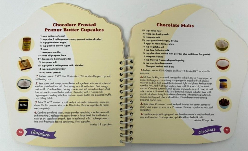 Cupcake and Muffin Cookbook 47 Pages Washable Spiral Hardback with Photos 2005