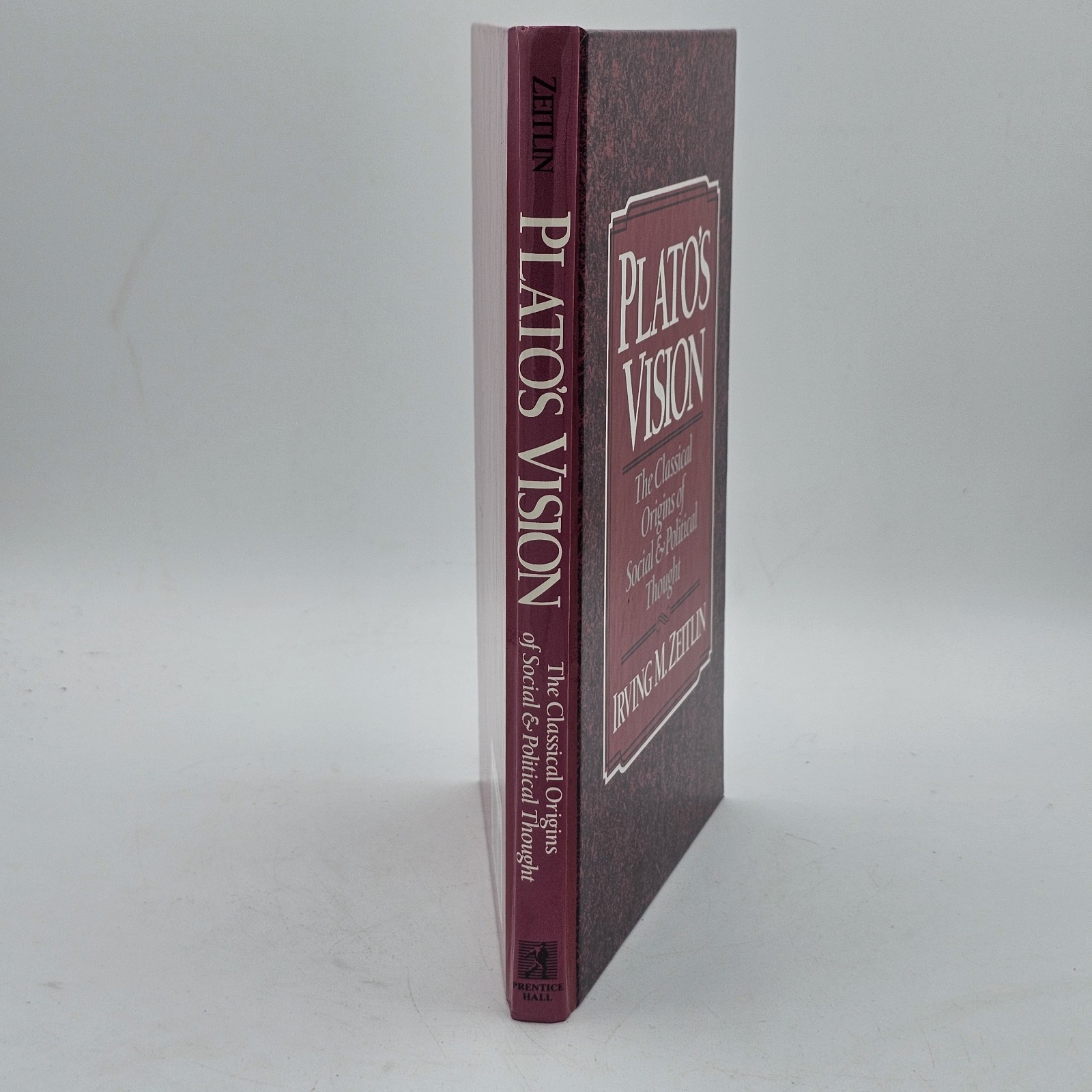 Plato’s Vision Irving Zeitlin 1993 HC Social Political Thought Prentice 1st Ed