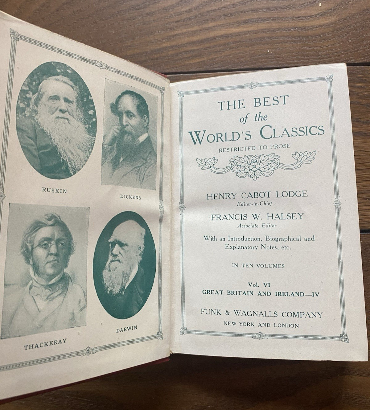 1909 Best of World Classics Funk & Wagnalls Lot of 5 Red Books