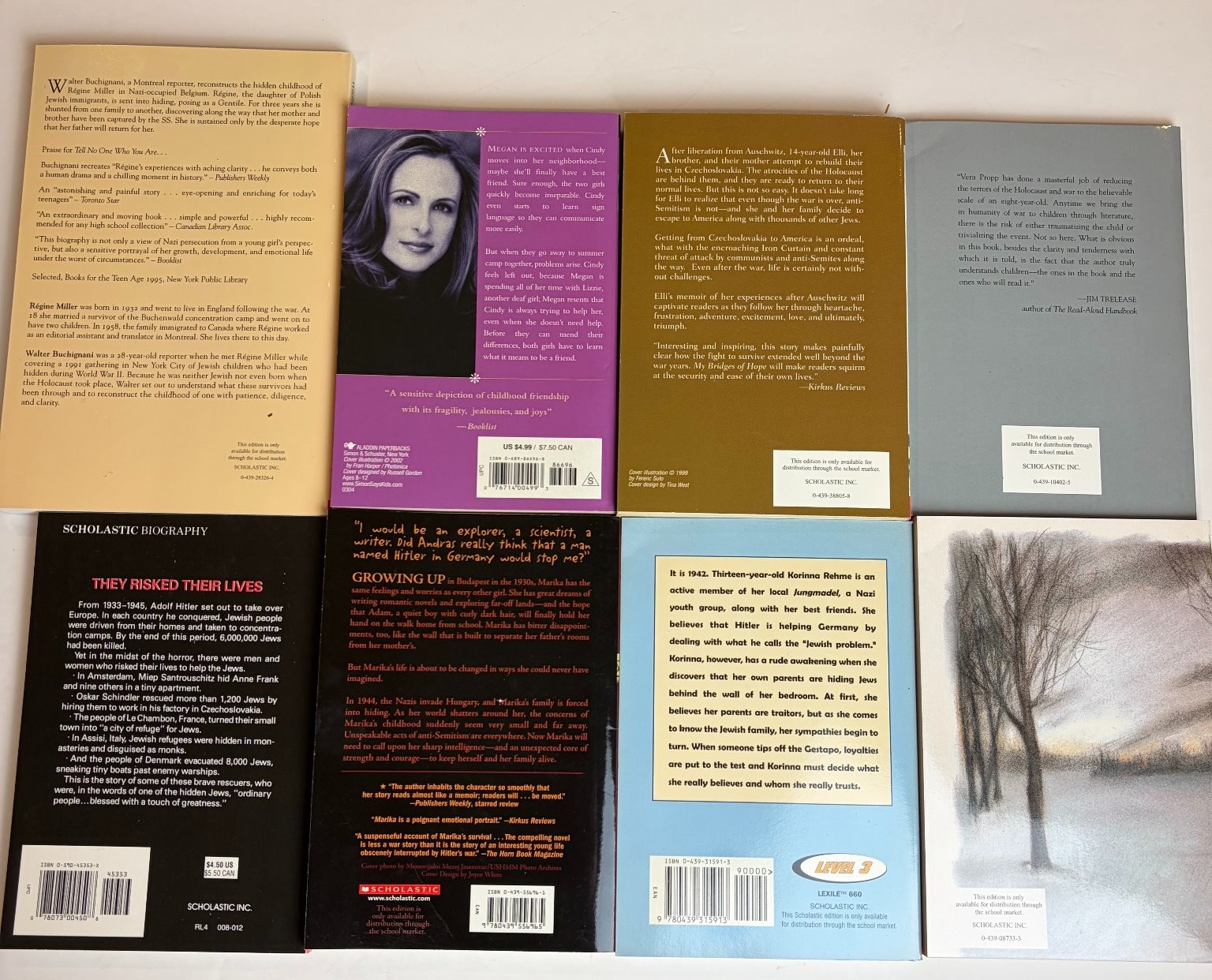 Lot of 13 Holocaust & Jewish Interest YA Books – Anne Frank, Lois Lowry etc
