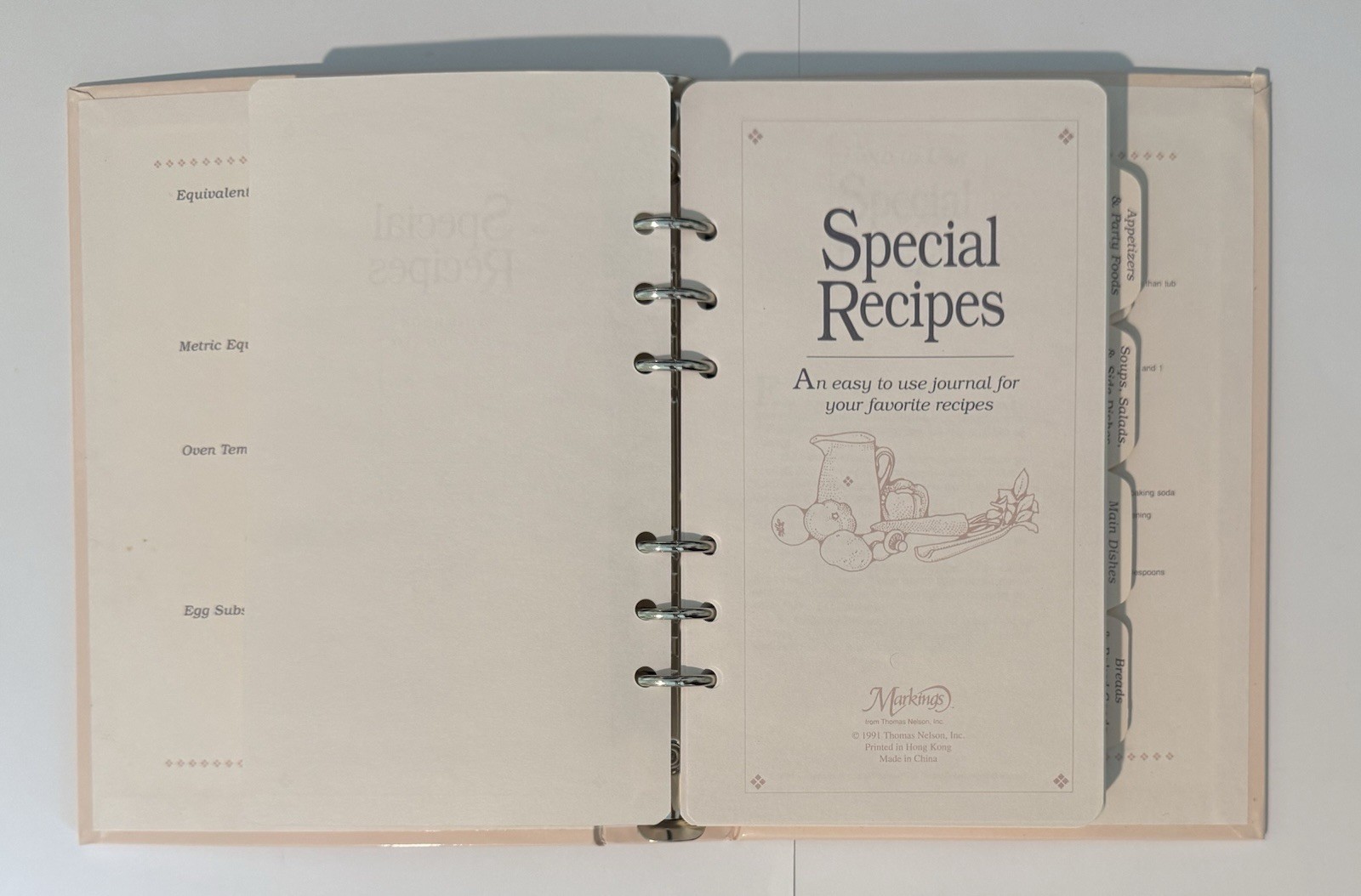 Vintage NEW Kim Jacobs 1990 Recipe Binder Book Cottagecore Organizer in Box NOS