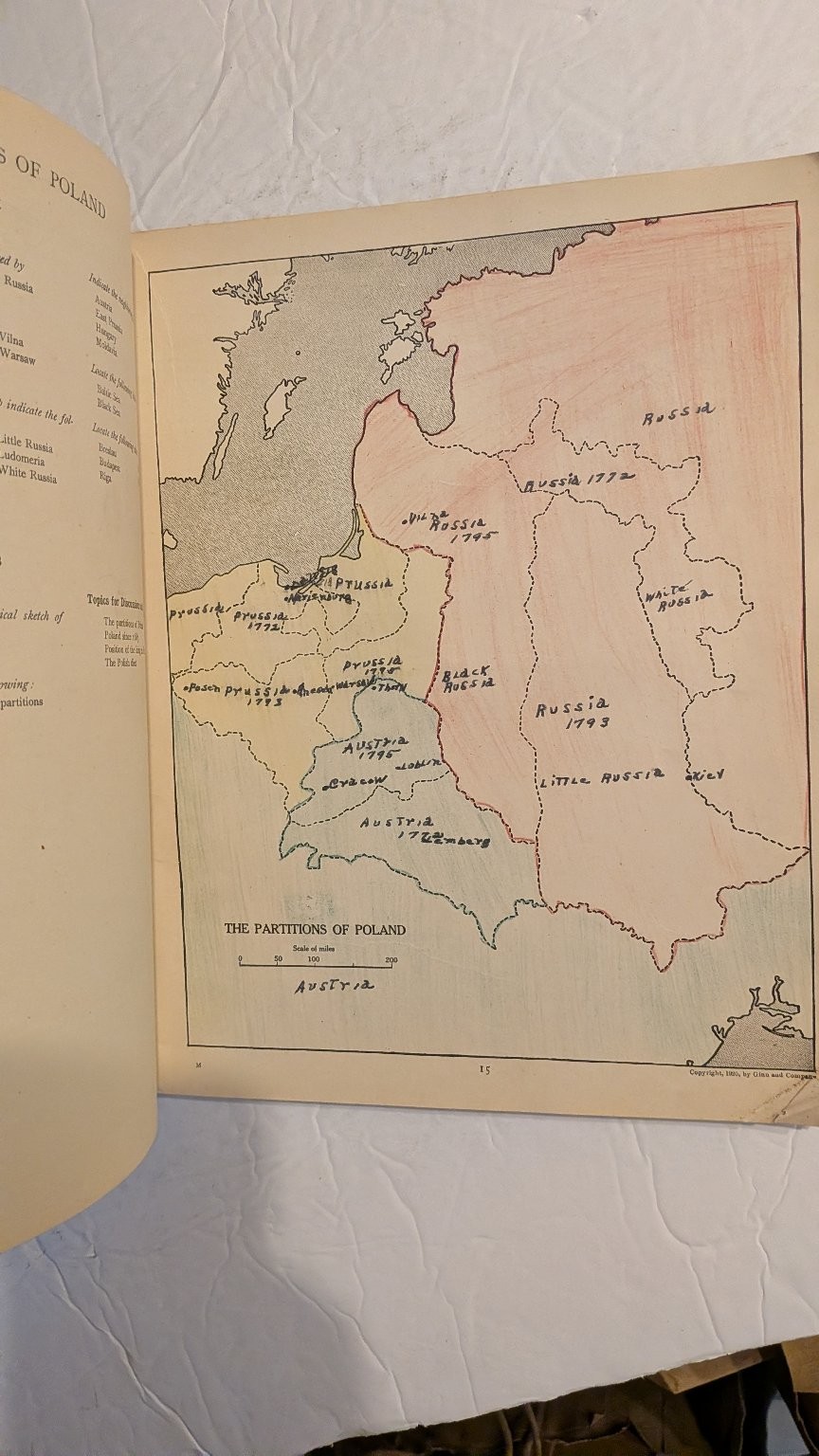 Map Exercises Syllabus Notebook Modern European History Bishop Robinson 1927