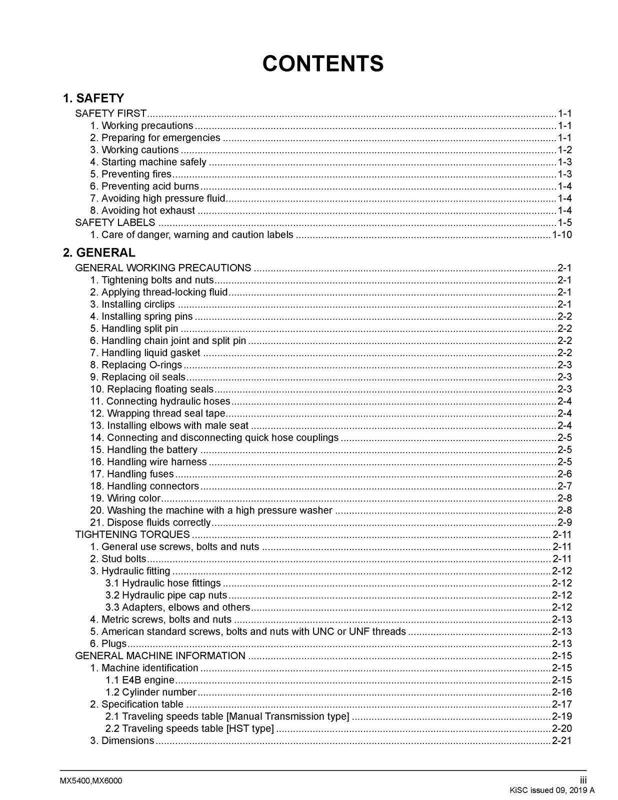KUBOTA MX5400 MX6000 WORKSHOP MANUAL WSM, BOUND, COVERS, XL FOLDOUT PAGES!