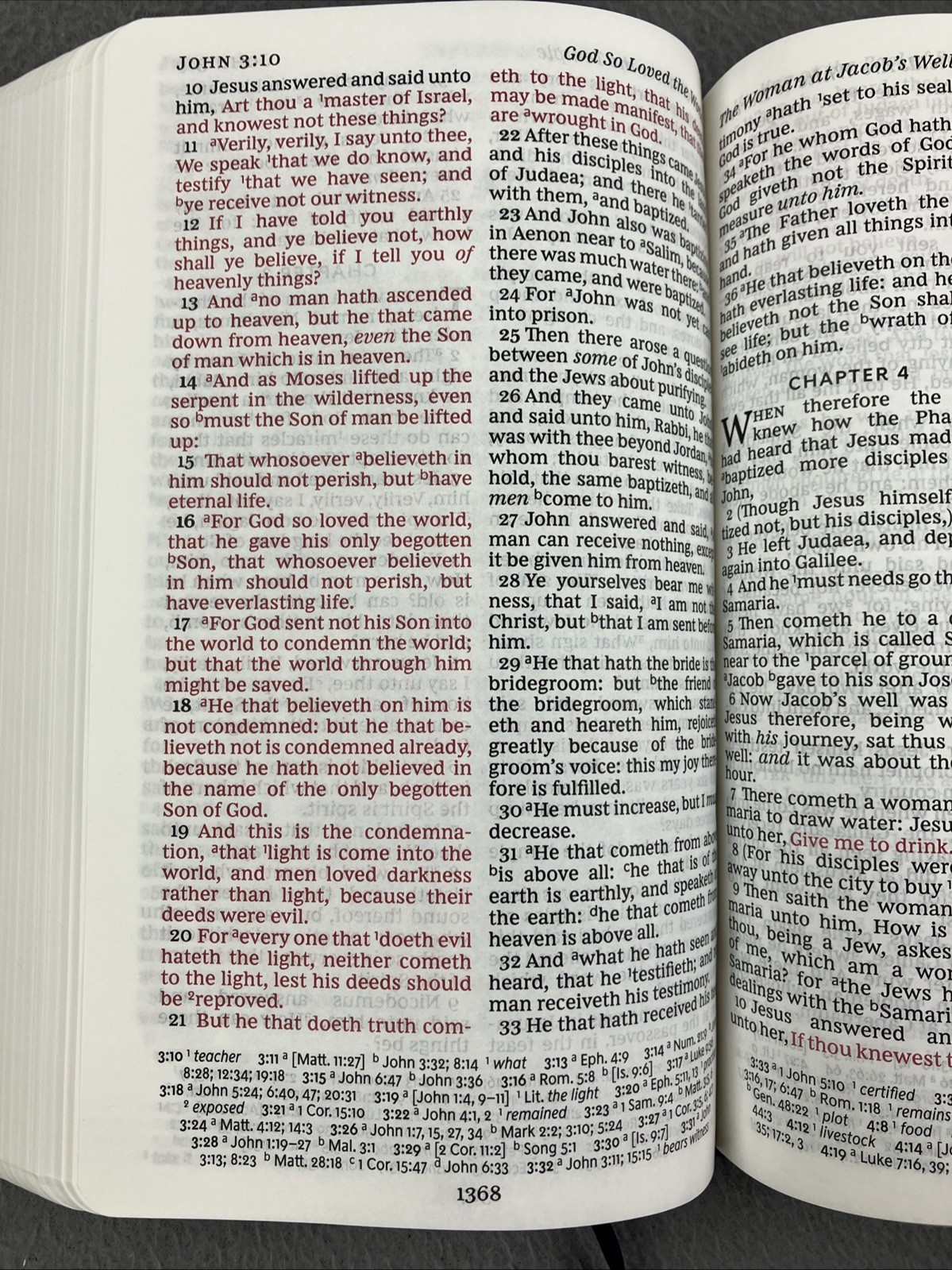 KJV Reference Bible Thomas Nelson Giant Print Red Letter Navy Leathersoft
